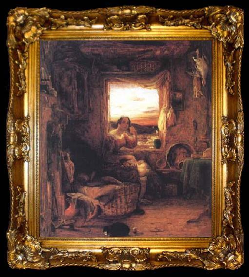 framed  Mulready, William Interior of an English Cottage (mk25), ta009-2